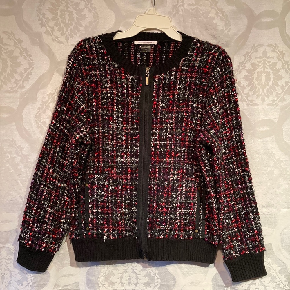 Allison Daley Petite Full Zip Bomber Jacket Boucle
